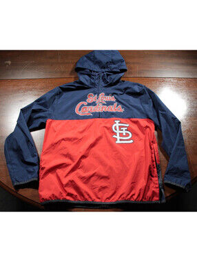 St. Louis Cardinals Windbreaker Jacket Youth M 10/12 MLB Baseball Hooded Kids